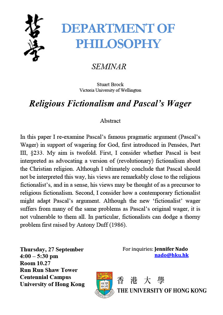 20180927_Philosophy_Religious_Fictionalism_Pascal_Wager